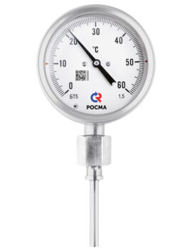 5.ПН Термометры коррозионностойкие с возможностью гидрозаполнения силиконом (радиальное присоединение с резьбами CH