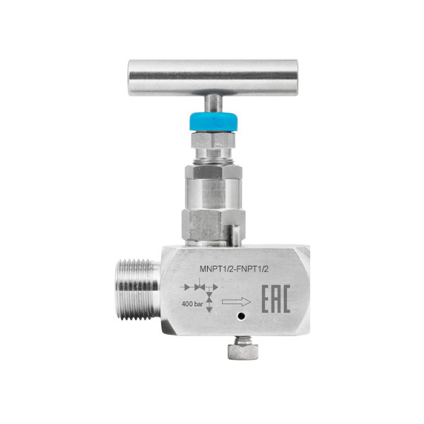 Краны и клапаны Одновентильный игольчатый клапан SS-V4, FМ20х1,5-MNPT1/2 (внутр.- наруж.), нерж. — изображение 6
