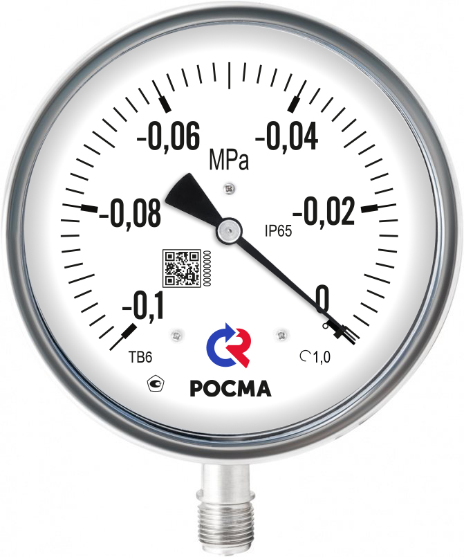 осевое присоединение. 0-16MPa. Резьба G1/4. Класс точности 1